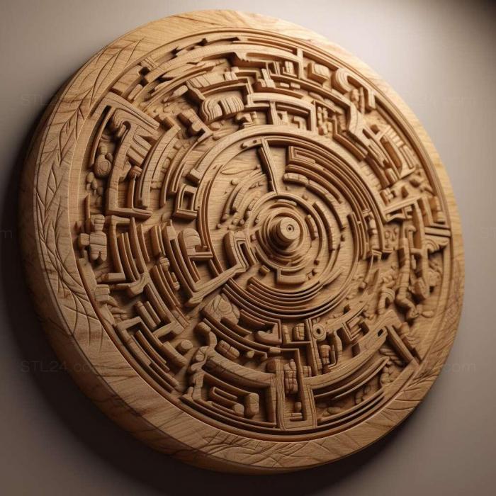 Patterns and decorations (stl labyrinth 4, PATTERN_1620) 3D models for cnc